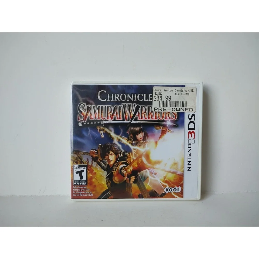 Nintendo 3DS video game tested‎ works Chronicles Samurai Warriors
